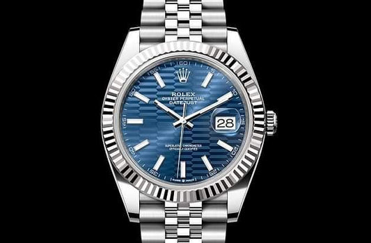 Rolex date just blue dial new