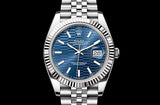 Rolex date just blue dial new