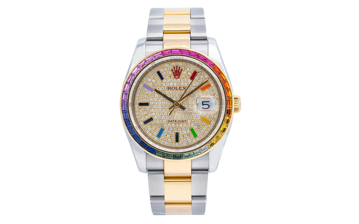ROLEX DATEJUST 116203 36MM RAINBOW